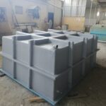 Precision-manufactured GRP tank ready for installation